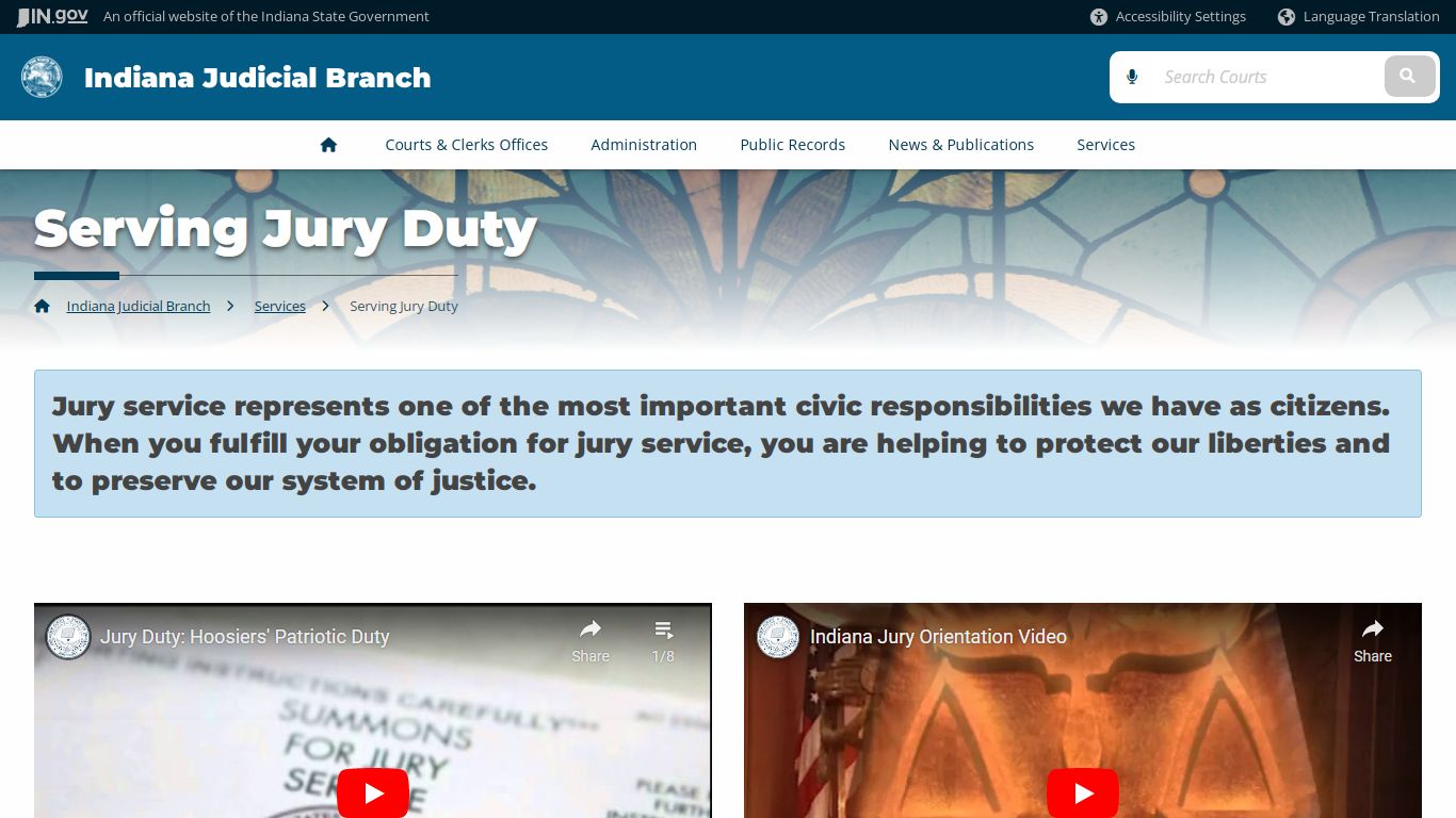Serving Jury Duty - Indiana Judicial Branch